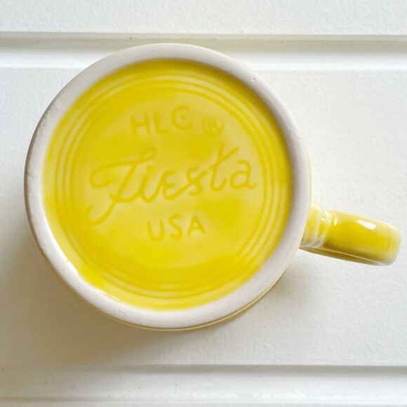 Fiesta Homer Laughlin Sunflower Yellow Tom & Jerry Ring Style Mug - Picture 10 of 11